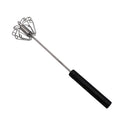 🥚⚡ ¡Bate sin esfuerzo! Batidor manual giratorio de acero inoxidable